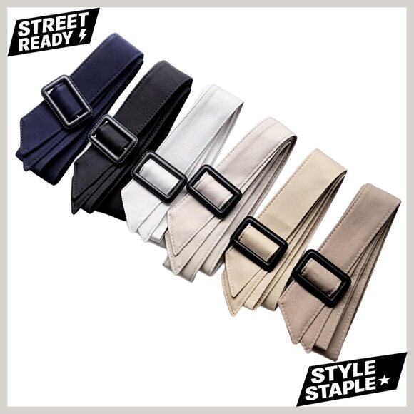Wide Waistband Belt for Trench Coats Jackets Dresses Adjustable Buckle main image 4